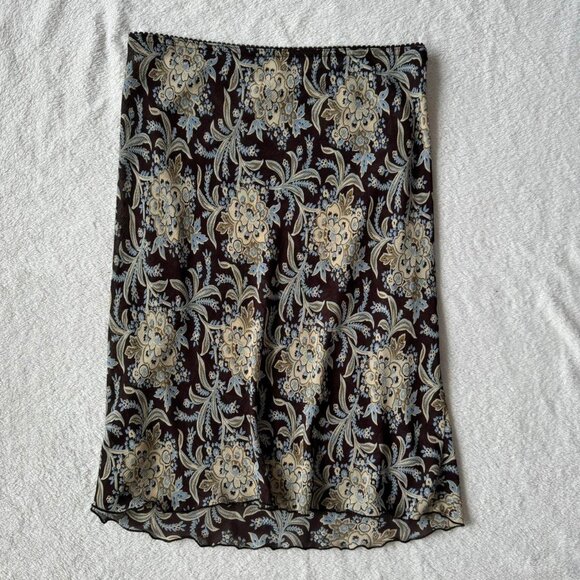 Vintage Patterned Sheer Skirt - Picture 1 of 3